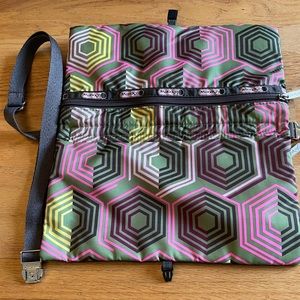 EUC LeSportsac Hexagon Graphic Fold Over Belt Bag